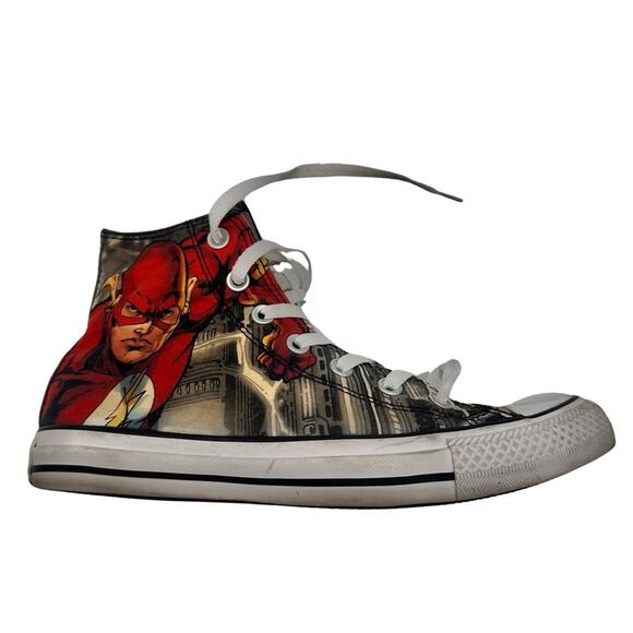 Converse Chuck Taylor All Star DC Comics The Flash Men's 6 Women's 8 High Top - Picture 2 of 14